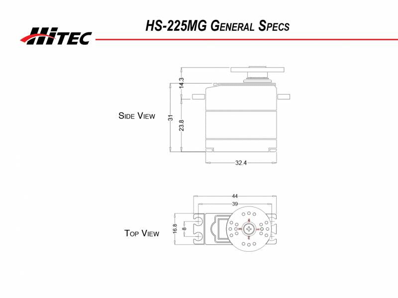 HS-225MG Metal Gear Mighty Mini Servo