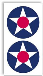 SIG US ARMY AIR CORPS STAR DECALS